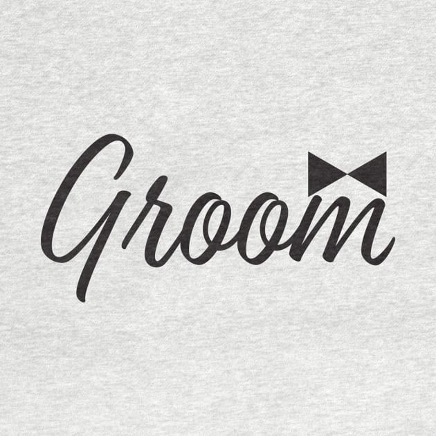 Black Groom text and Bow tie by sigdesign